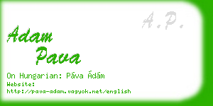 adam pava business card